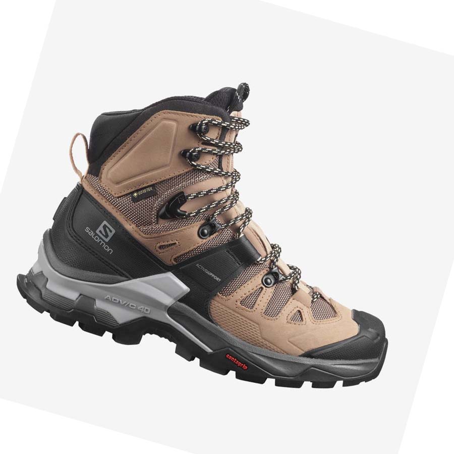 Salomon WoQUEST 4 GORE-TEX Kadın Yürüyüş Ayakkabısı Kahverengi | TR 2782BEX